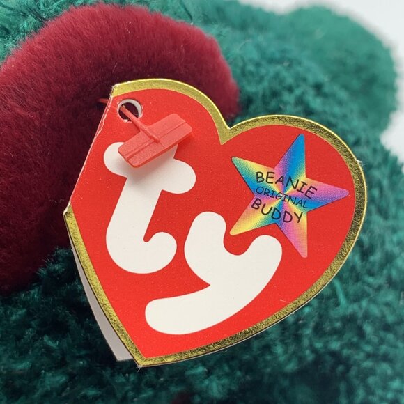 TY Beanie Buddy w/Baby Christmas 2001 Holiday Teddy Bear Plush Stuffed Animal - Picture 10 of 12